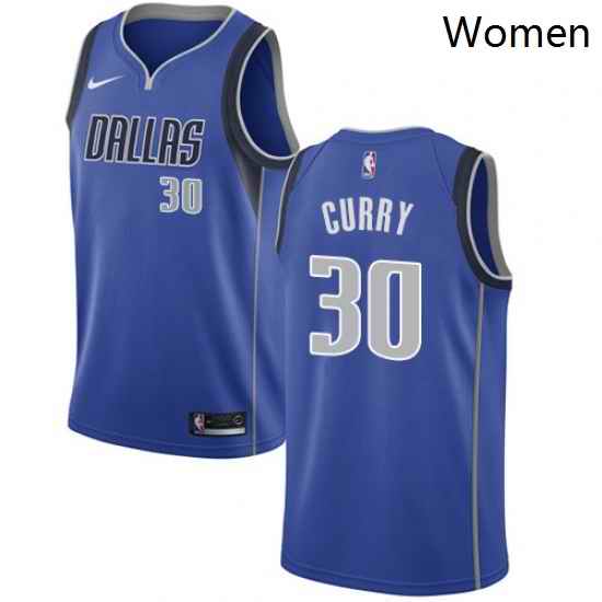 Womens Nike Dallas Mavericks 30 Seth Curry Swingman Royal Blue Road NBA Jersey Icon Edition